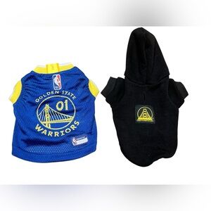 Golden State Warriors & Sanfranpsycho Dog Hoodie Set Size Small (2 Pieces)